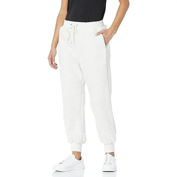 BLANKNYC Pants - BLANKNYC Faux Sherpa Drawstring Jogger - /White - M